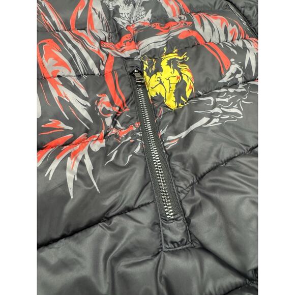 Rockstar Original Men's Izzy Graphic Full Zip 2XL Puffer Jacket Streetwear Punk - Picture 13 of 16